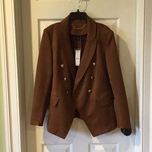 NWT White House Black Market suede blazer